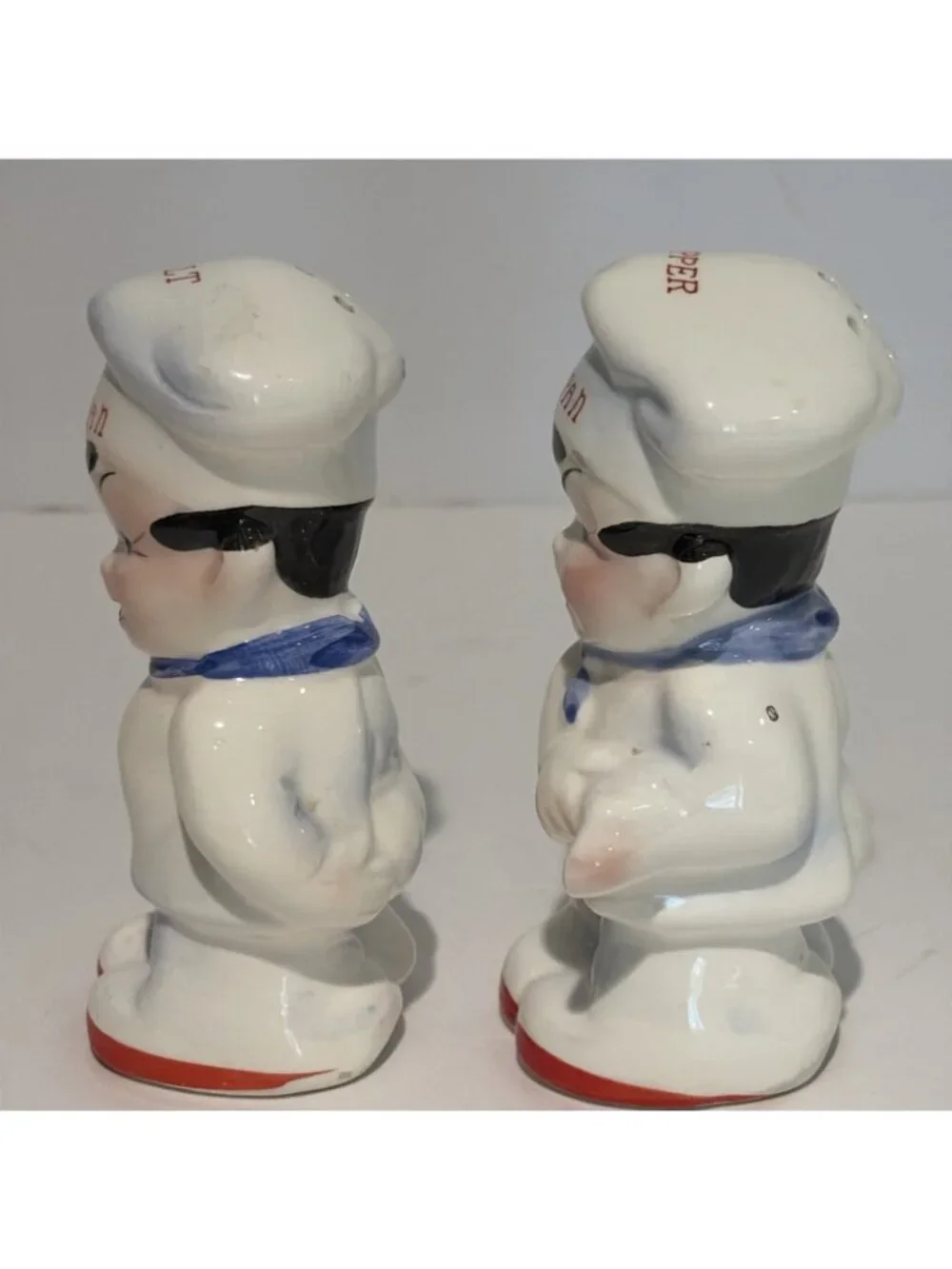 Vintage Tappan Range Stove Promo Chef Salt and Pepper Shakers 1950s Kitschy